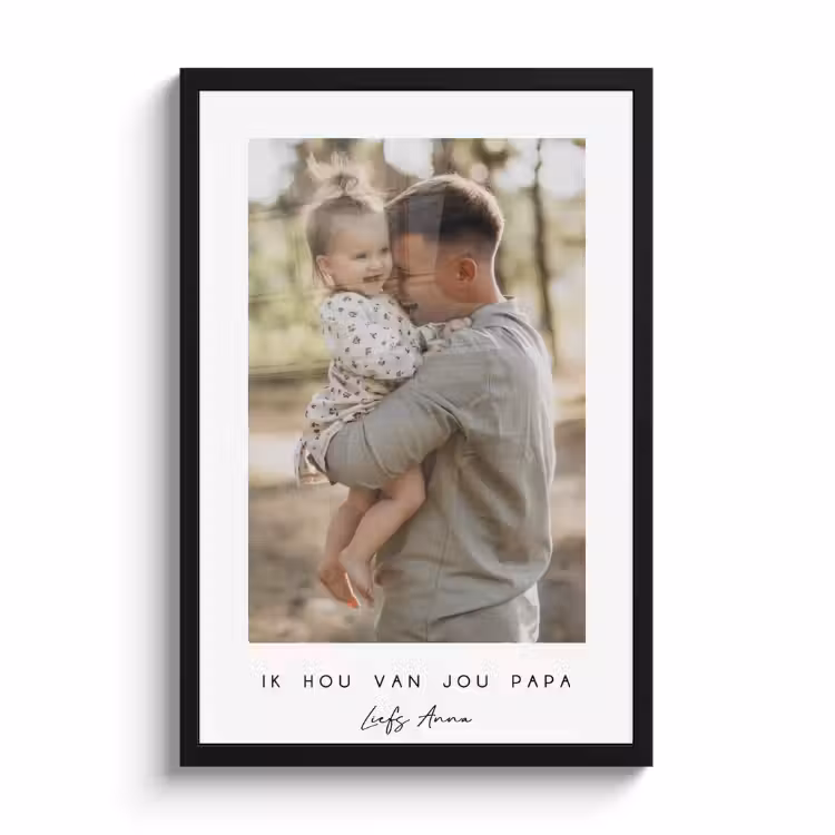 Poster met lijst - Witte border met tekst