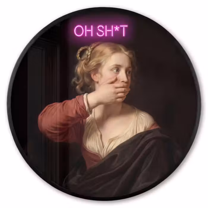 Ronde fotolijst - Quote - Neon - vrouw