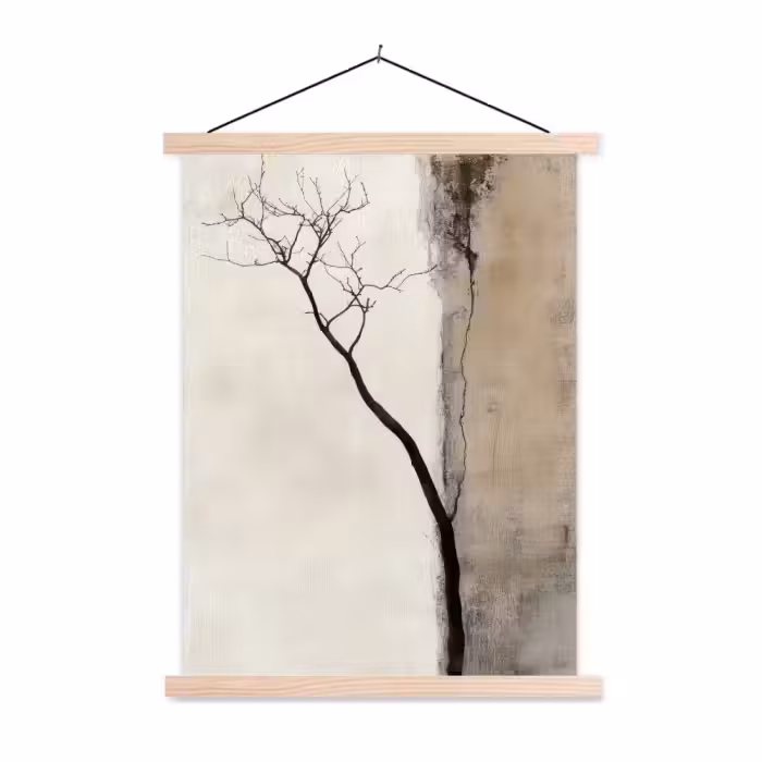 Schoolplaat - Wabi sabi - Plant - Beige