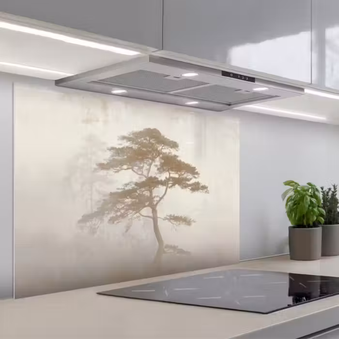 Spatscherm keuken - Boom - Oosterse stijl - Landschap
