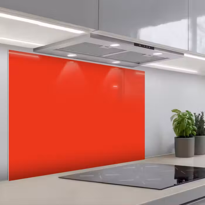 Spatscherm keuken - Rood - Kleur - Effen