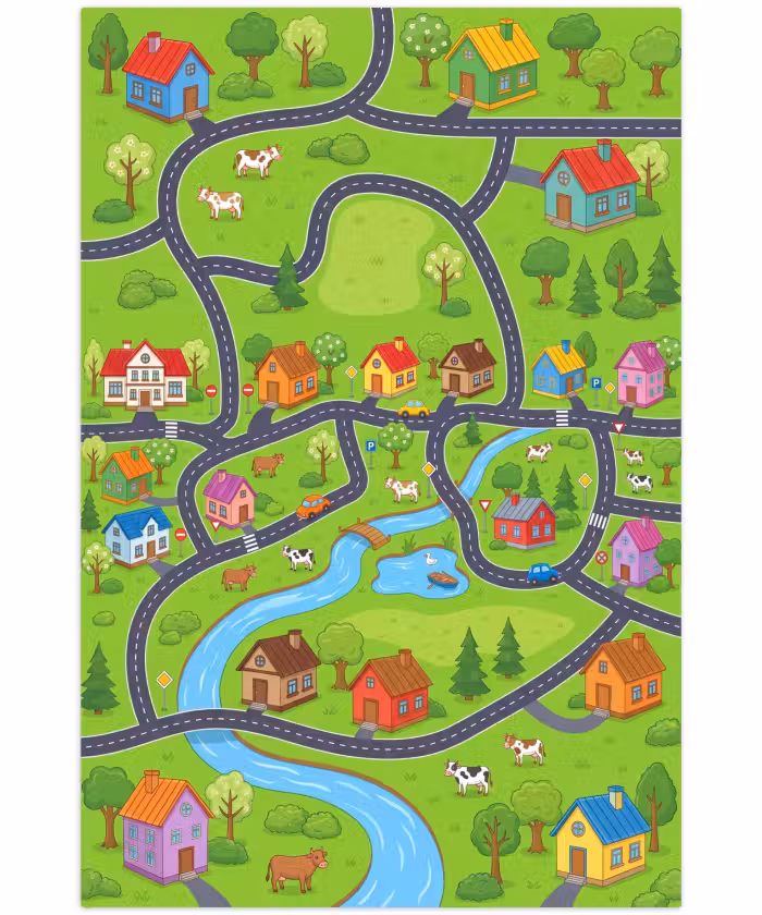 Speelkleed - Dorp - Wegen - Huizen