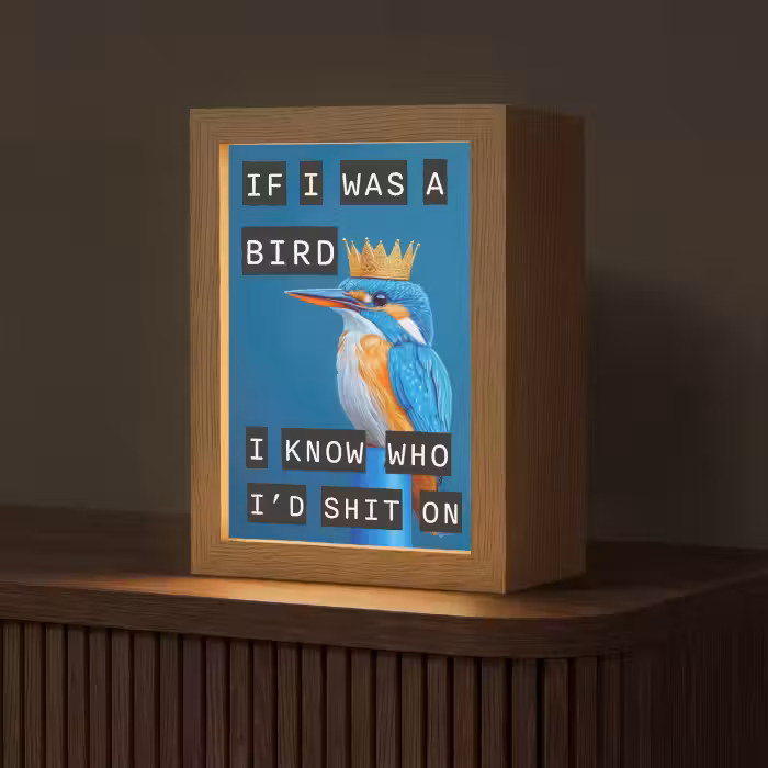 Tafellamp - Vogel - Decoratie - Ijsvogel - Blauw