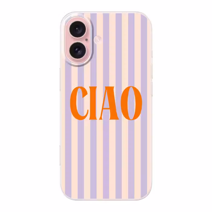 Telefoonhoesje - Ciao - Quote - Pastel - Strepen
