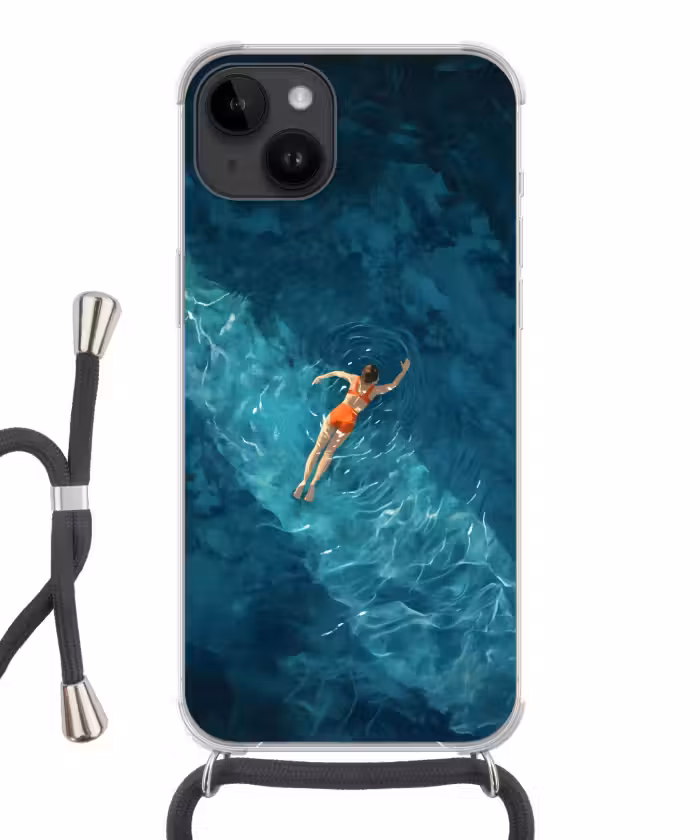 Telefoonhoesje crossbody - Vrouw - Water - Bikini - Oranje