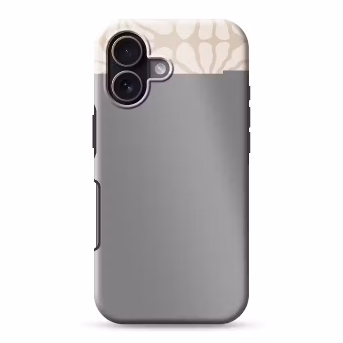 Telefoonhoesje Toughcase - Bloemen - Print - Beige - Bruin - Minimalistisch