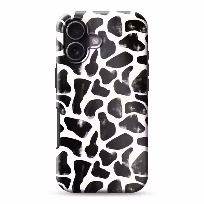 Telefoonhoesje Toughcase - Dierenpatroon - Vlekken - Zwart - Wit