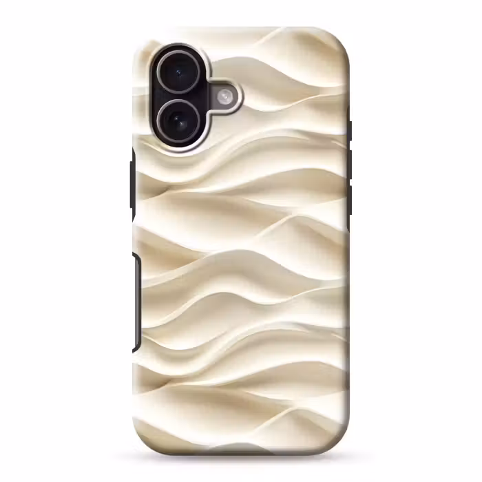 Telefoonhoesje Toughcase - Lijnen - Golvend - Crème