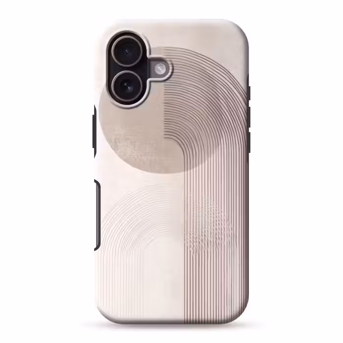 Telefoonhoesje Toughcase - Minimalistisch - Cirkel - Lichtgrijs