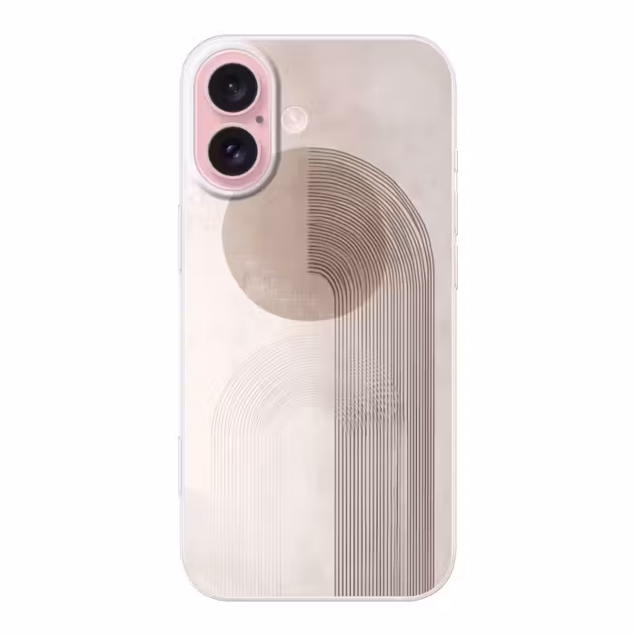 Telefoonhoesje Toughcase - Minimalistisch - Cirkel - Lichtgrijs