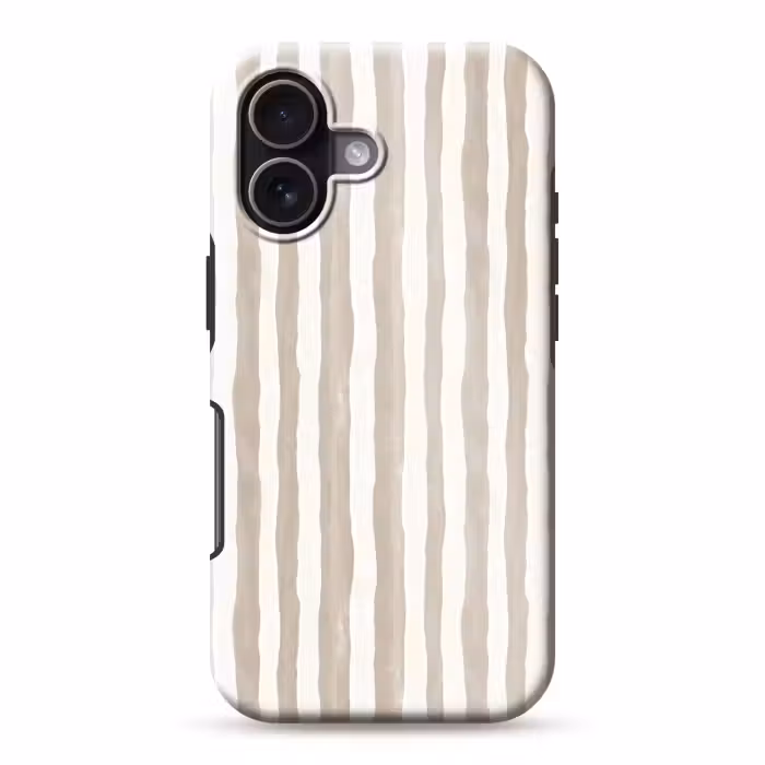 Telefoonhoesje Toughcase - Minimalistisch - Strepen - Beige