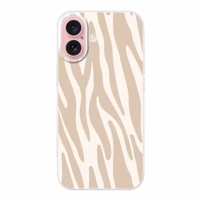 Telefoonhoesje - Zebraprint - Beige - Wit - Dierenprint
