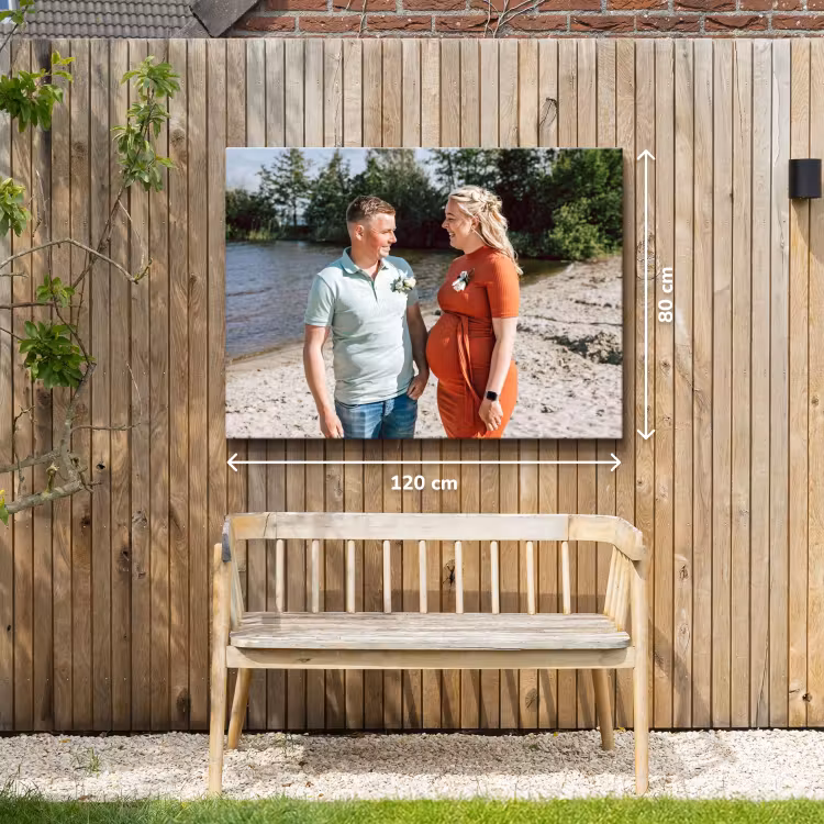 Canvas voor buiten eigen foto — 2