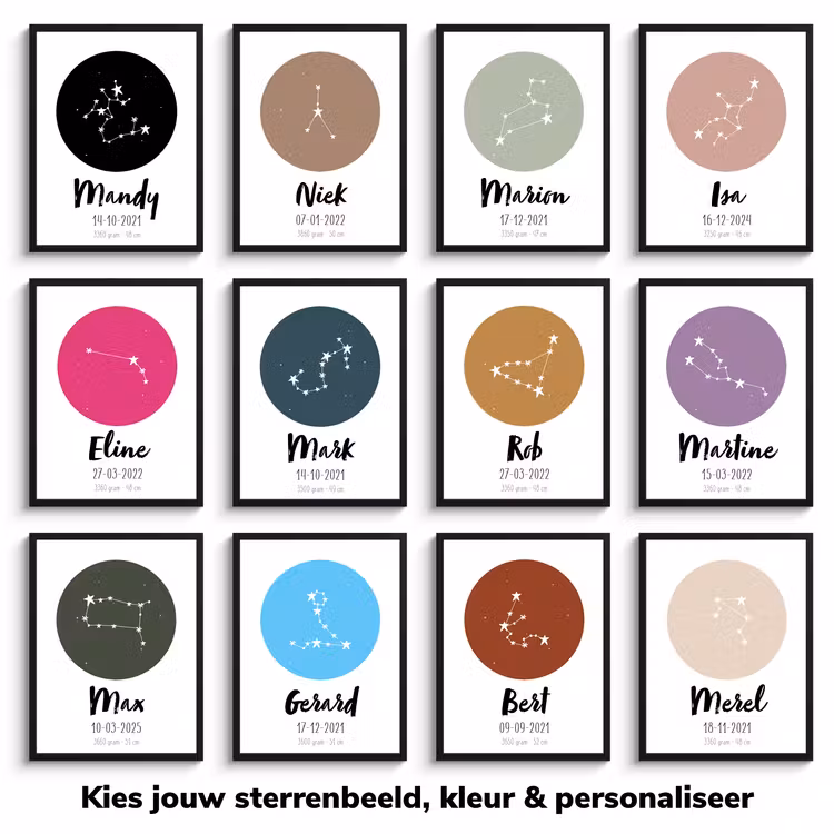 Geboorteposter Sterrenbeeld — 5