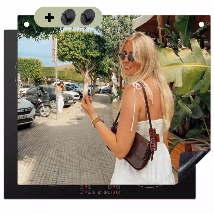 Eigen foto op inductie beschermer & spatscherm (2in1) — 1