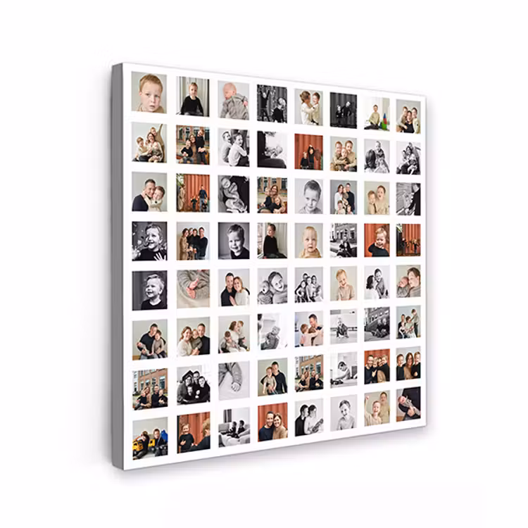 Canvas collage - Vierkant - 64 foto's — 1
