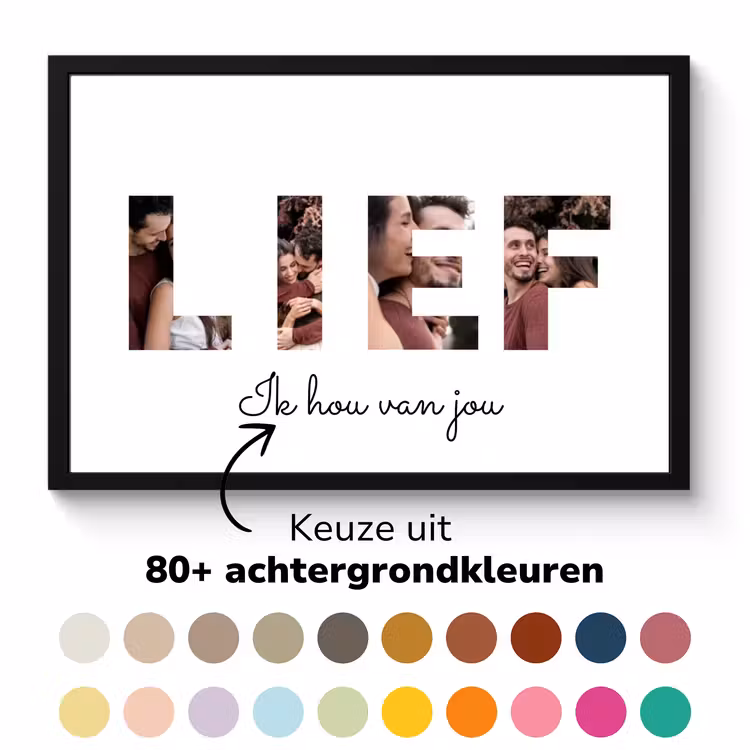 Poster met lijst - Lief — 5