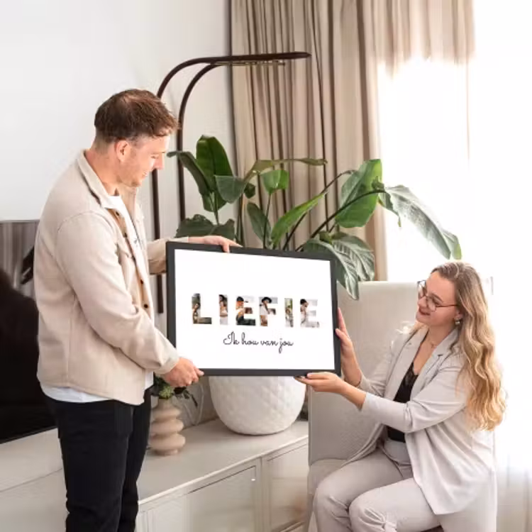 Poster met lijst - Liefie — 2