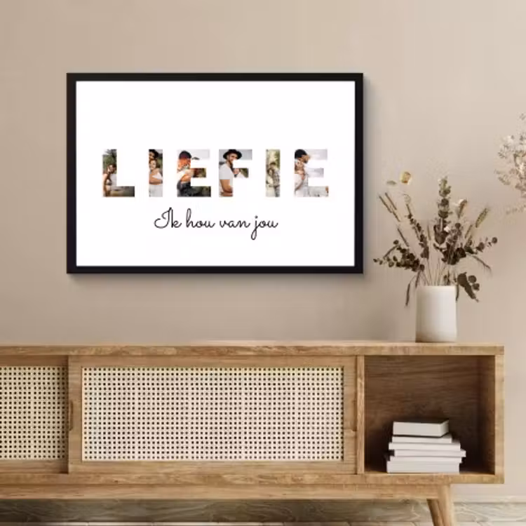 Poster met lijst - Liefie — 4