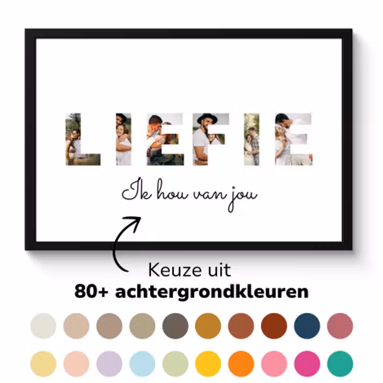 Poster met lijst - Liefie — 5