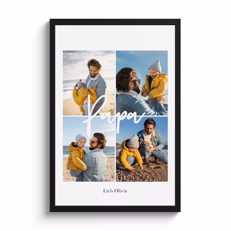 Poster met lijst - Papa collage — 1