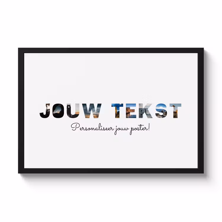 Poster met lijst - Eigen tekst — 1