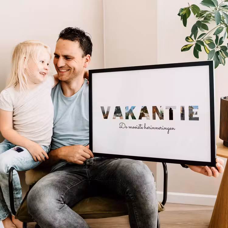 Poster met lijst - Eigen tekst — 2