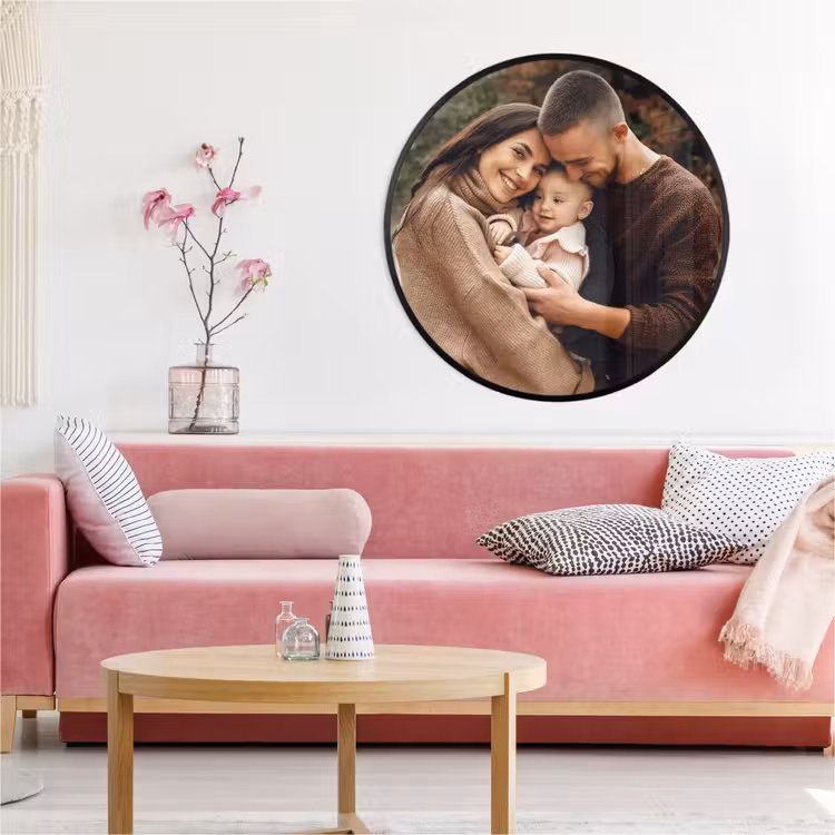 Foto in lijst rond — 2
