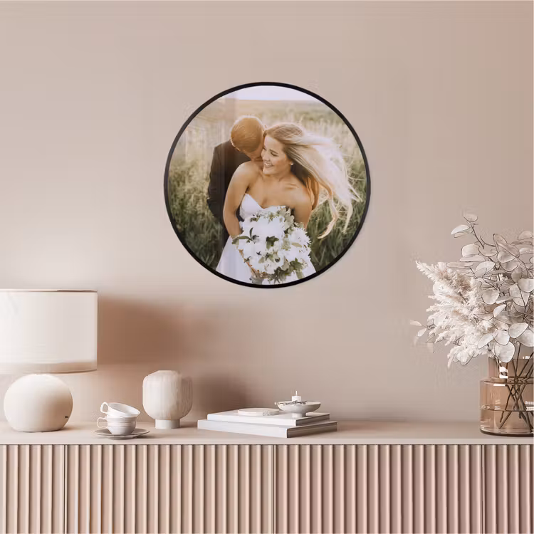Foto in lijst rond — 6