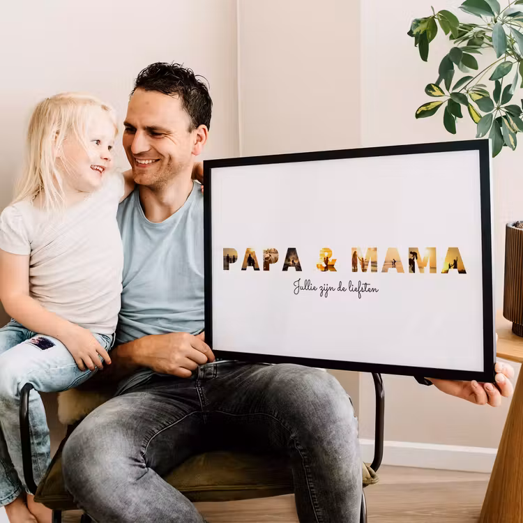 Poster met lijst - Papa & Mama — 2