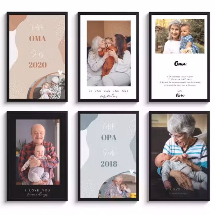 Poster met lijst opa en oma — 5