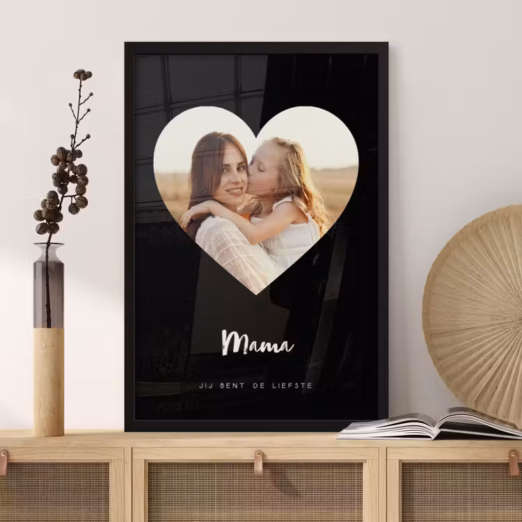 Poster met lijst - Hartje — 2