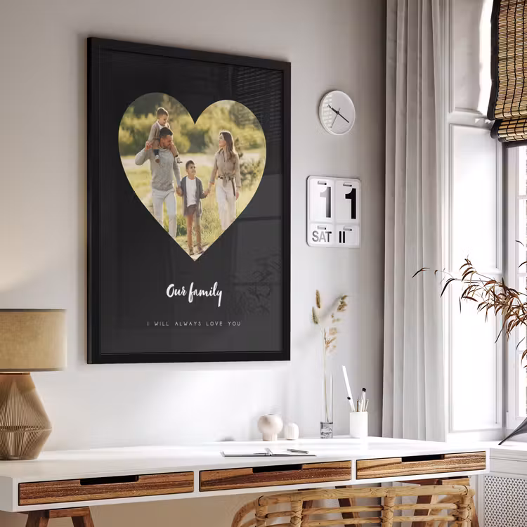 Poster met lijst - Hartje — 3