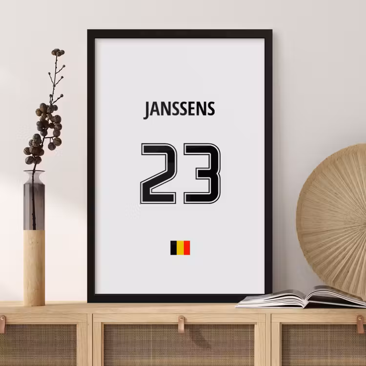 Poster met lijst - Rugnummer — 3