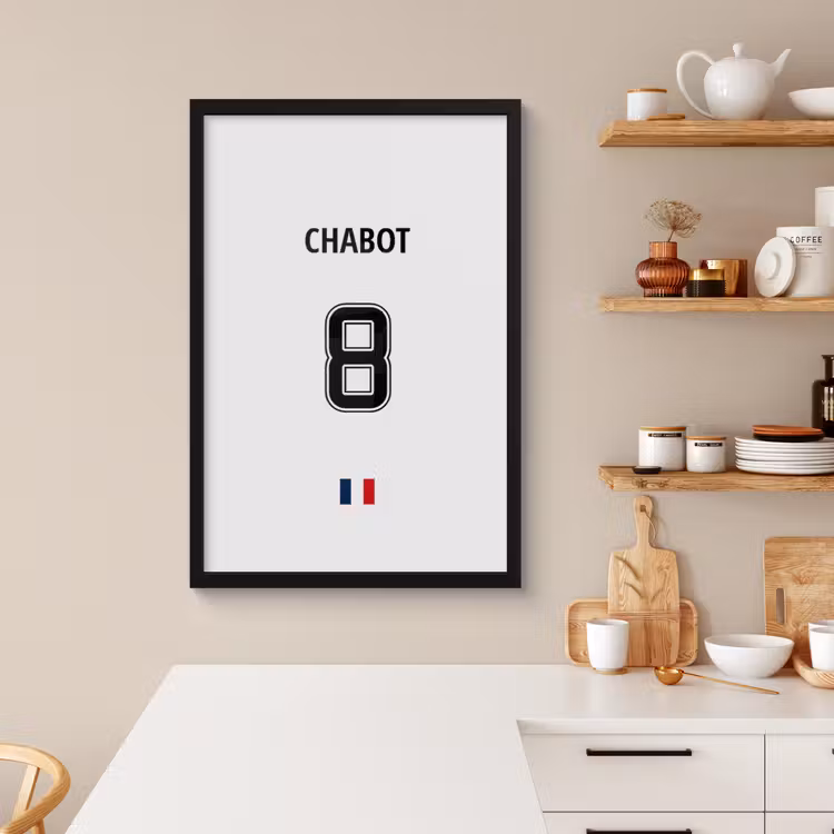 Poster met lijst - Rugnummer — 4