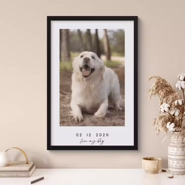 Poster met lijst - Witte border met tekst — 3