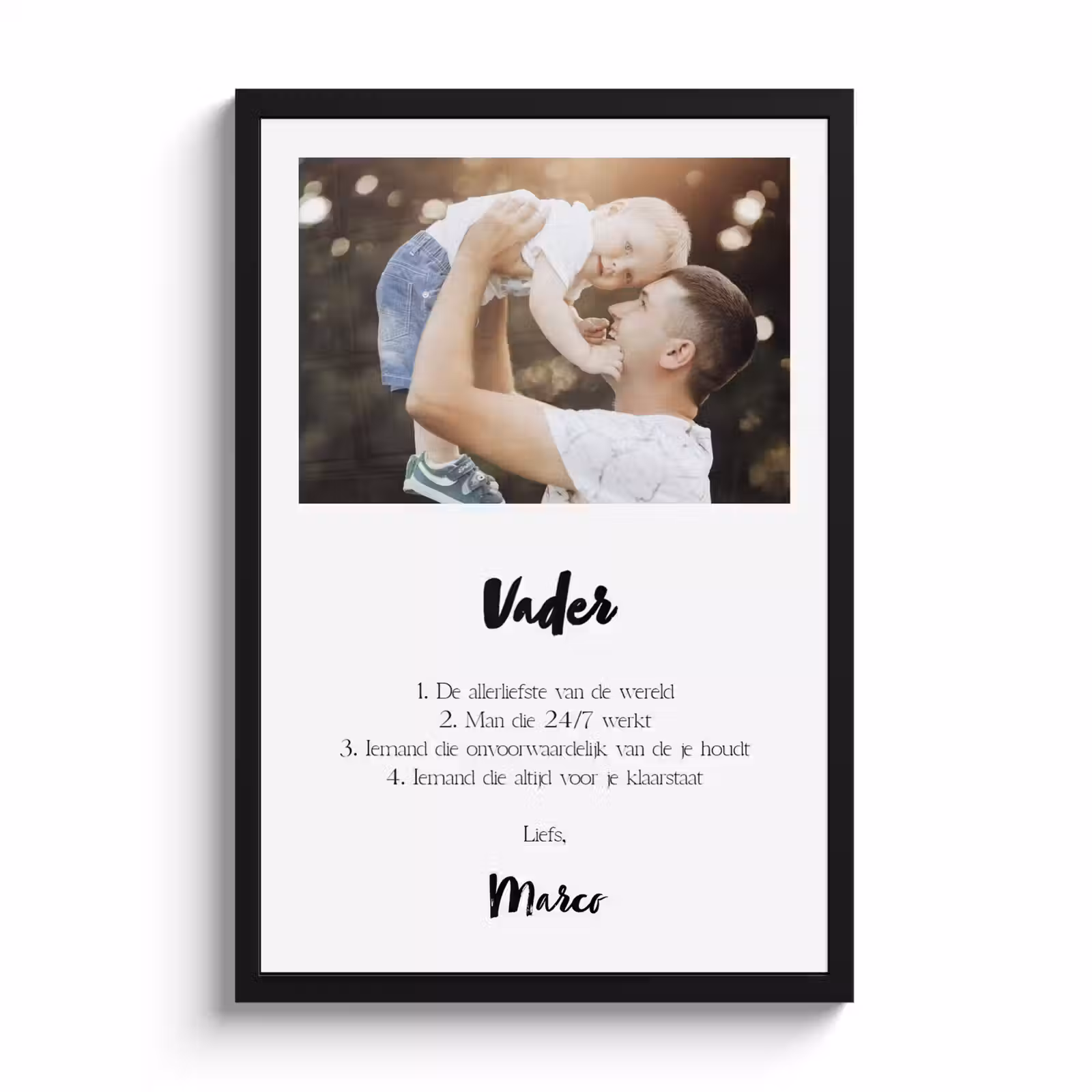 Poster met lijst - Betekenis papa — 1