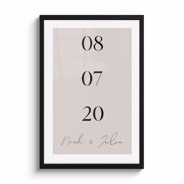 Poster met lijst - Datum — 1