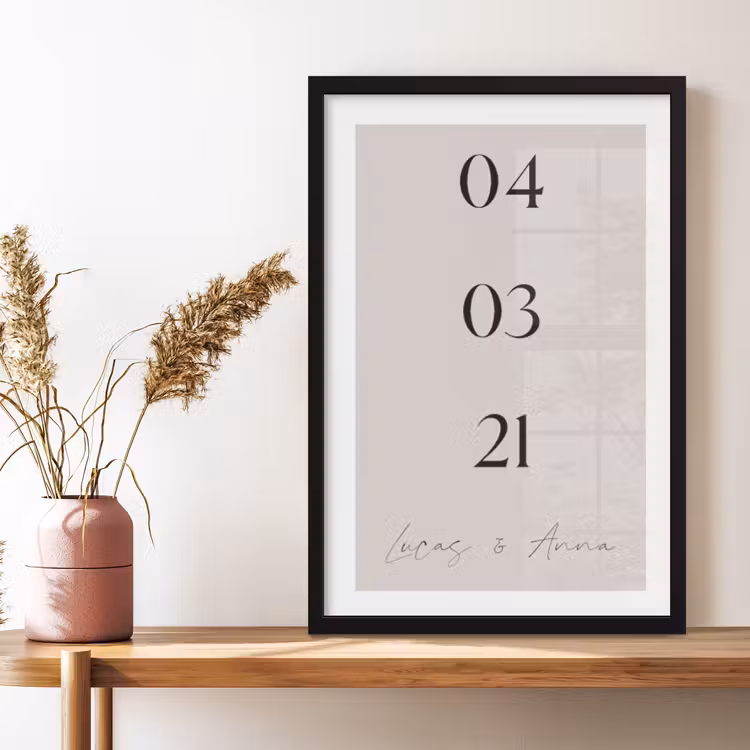 Poster met lijst - Datum — 4