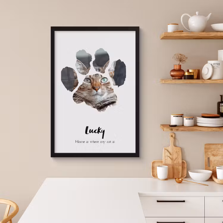 Poster met lijst - Dierenpootje — 3