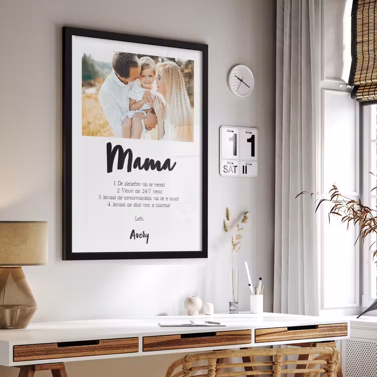 Poster met lijst - Betekenis mama — 4