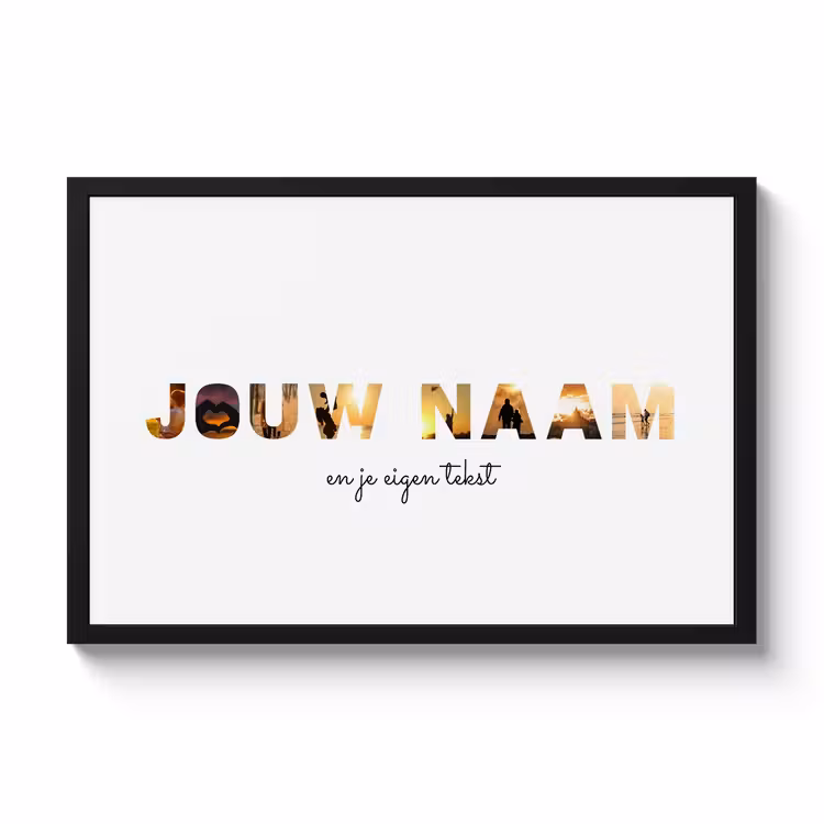 Poster met lijst - Eigen naam — 1