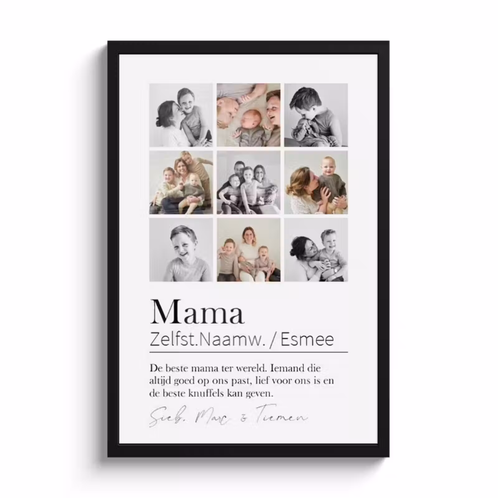 Poster met lijst - Mama betekenis collage — 1