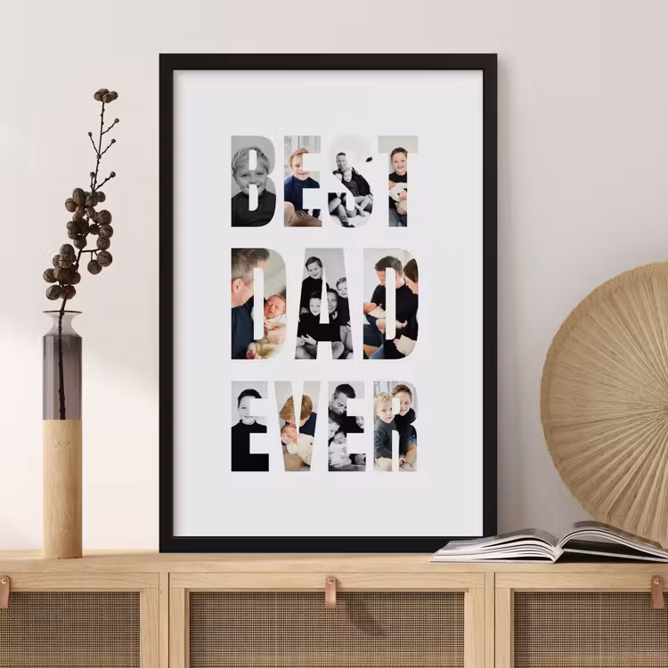 Poster met lijst - Best dad ever — 2