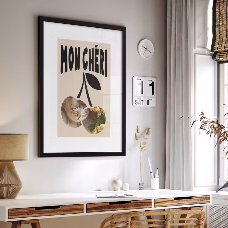 Poster met lijst - Mon Chéri — 4