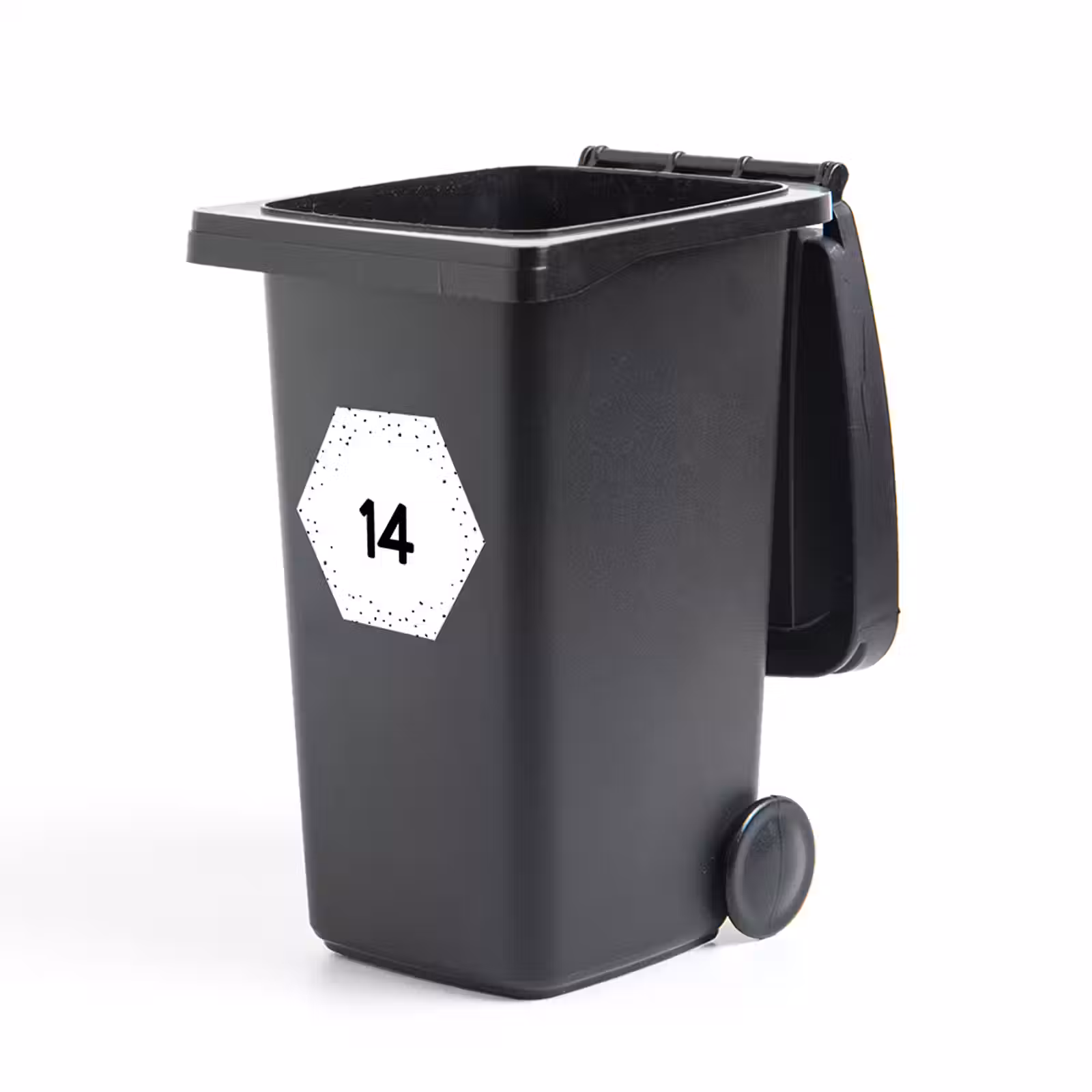 Container sticker huisnummer hexagon — 1