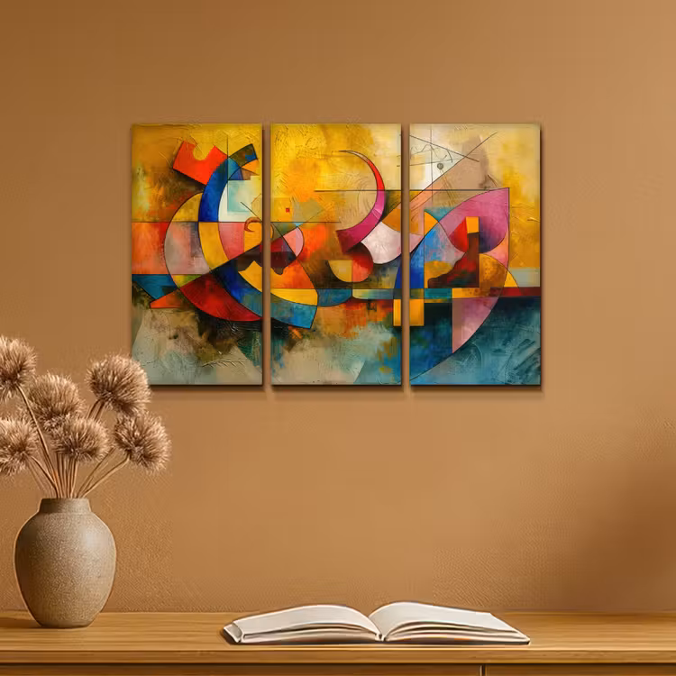 Meerluik schilderij - 3 luiken - Kleurrijk - Geometrisch - Abstract — 6