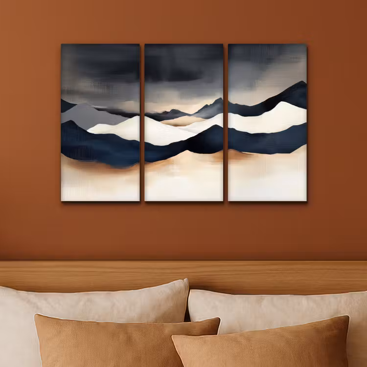 Meerluik schilderij - 3 luiken - Landschap - Abstract - Modern — 3