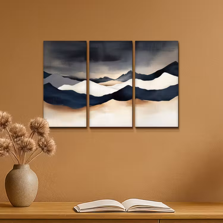 Meerluik schilderij - 3 luiken - Landschap - Abstract - Modern — 6