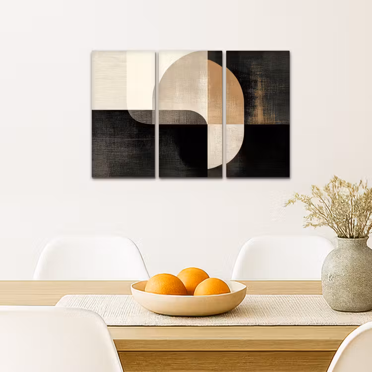 Meerluik schilderij - 3 luiken - Vormen - Abstract - Goud — 5
